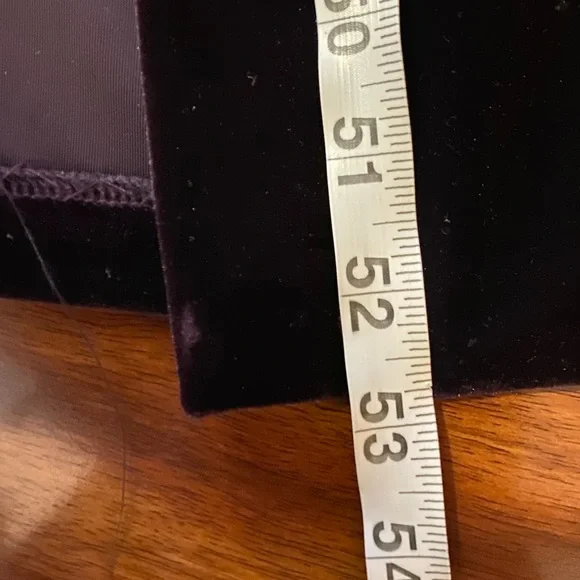 Xscape Velvet Burgundy Off the shoulder Evening maxi Dress Gown with side slit - Picture 11 of 13